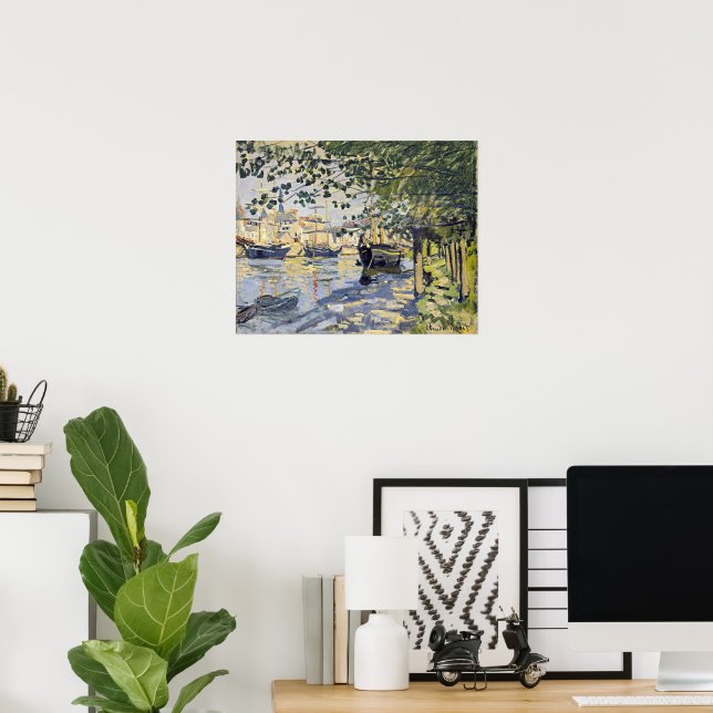 Monet's artwork, Seine at Rouen, Poster (Home Office)