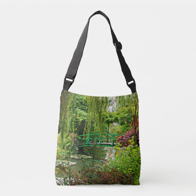 Monet's bridge, Claude Monet's garden,, Giverny Crossbody Bag (Front)