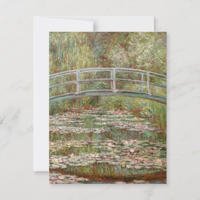 Monet's "Bridge Over a Pond of Water Lilies" 1899 Invitation (Front)