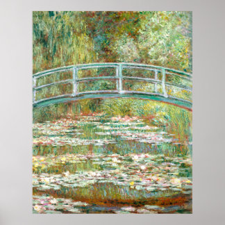 Monet's Bridge over a Pond of Water Lilies Poster