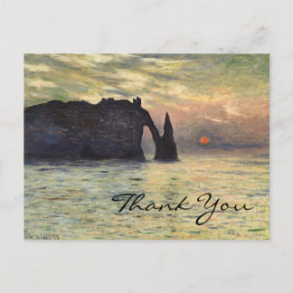 Monet's Cliff, Etretat, Sunset Postcard