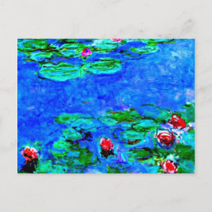 Monet's famous painting, Water Lilies (macro view) Postcard