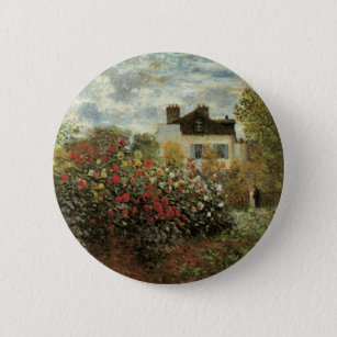 Monet's Garden at Argenteuil by Claude Monet 6 Cm Round Badge