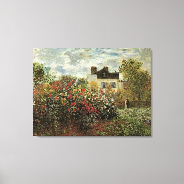 Monet's Garden at Argenteuil by Claude Monet Canvas Print (Front)
