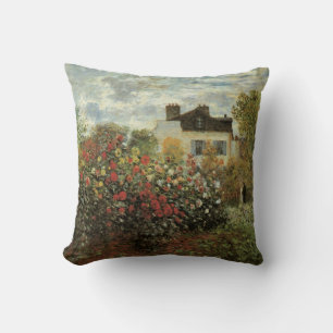 Monet's Garden at Argenteuil by Claude Monet Cushion