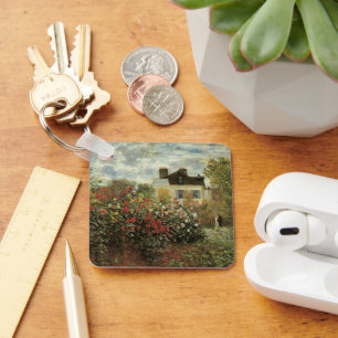 Monet's Garden at Argenteuil by Claude Monet Key Ring