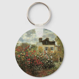 Monet's Garden at Argenteuil by Claude Monet Key Ring