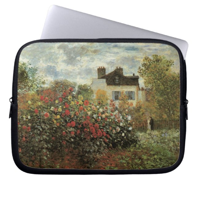Monet's Garden at Argenteuil by Claude Monet Laptop Sleeve (Front)