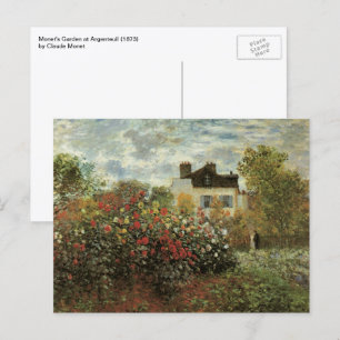 Monet's Garden at Argenteuil by Claude Monet Postcard
