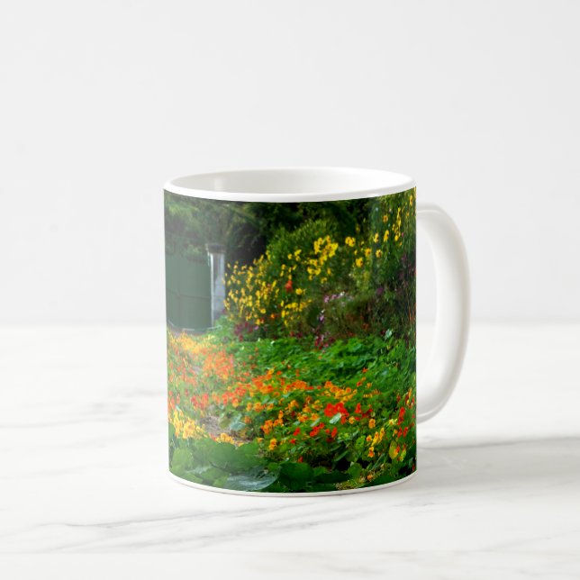 Monet's Garden, Giverny, France in Autumn Coffee Mug (Front Right)