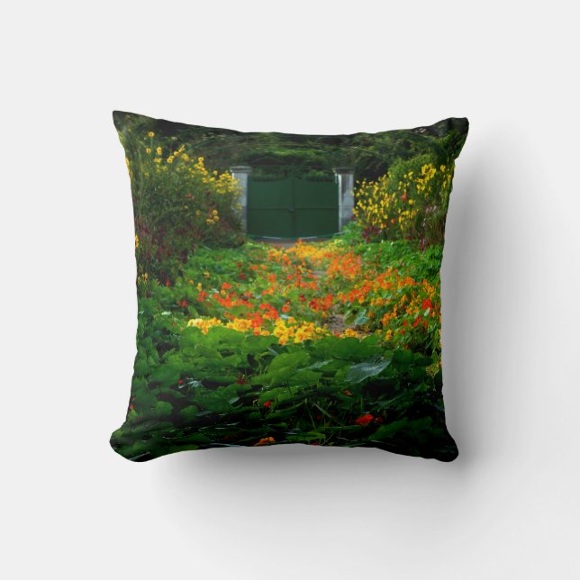 Monet's Garden, Giverny, France in Autumn Cushion (Front)
