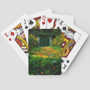 Monet's Garden, Giverny, France in Autumn Playing Cards