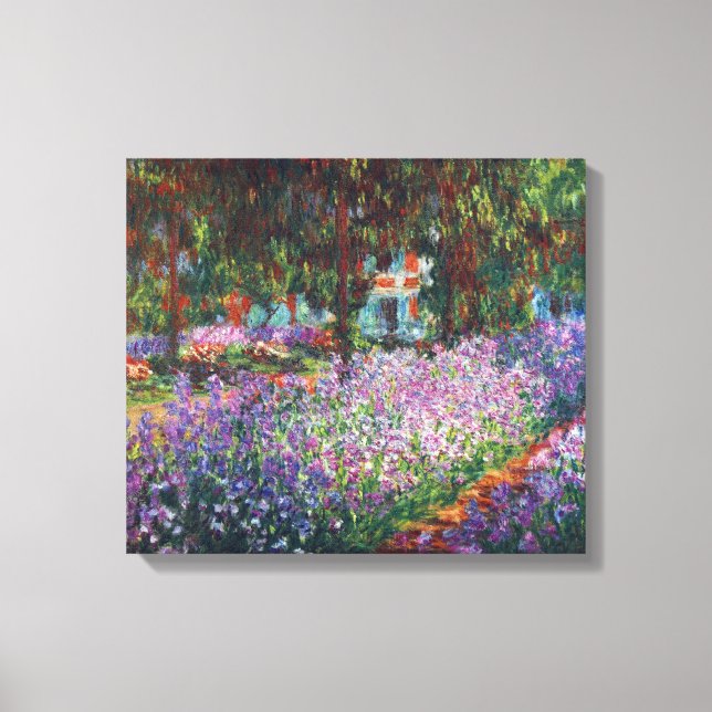Monet's garden in Giverny by Claude Monet Canvas Print (Front)