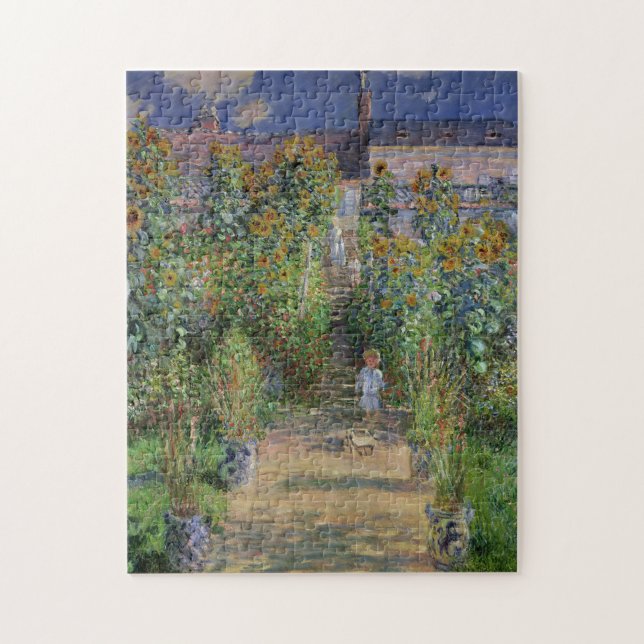 Monet's Garden Painting by Claude Monet Jigsaw Puzzle (Vertical)