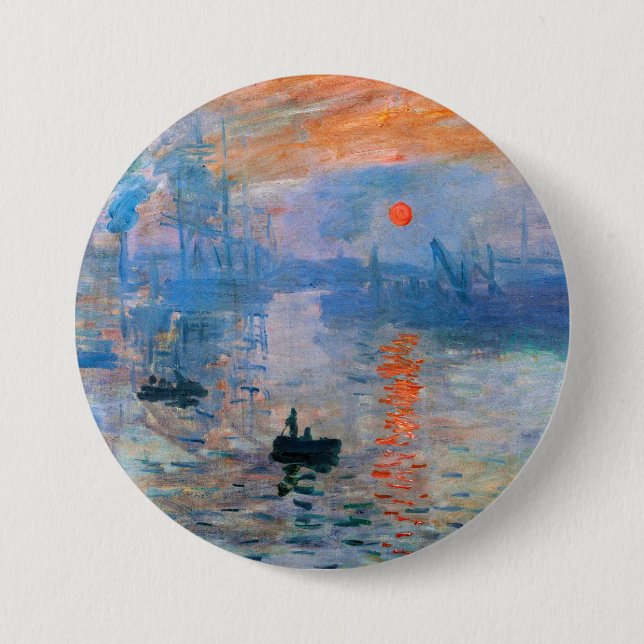 Monet's Impression, Sunrise  7.5 Cm Round Badge (Front)