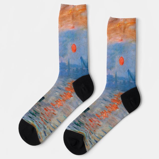 Monet's Impression, Sunrise on socks (Left)