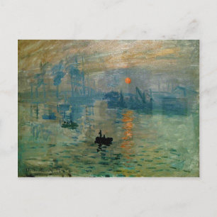 Monet's Impression Sunrise (soleil levant) - 1872 Postcard