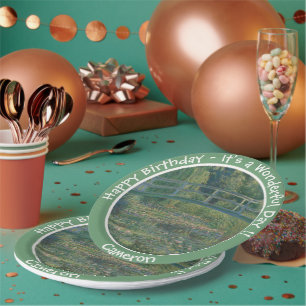 Monet's Japanese Footbridge Party Collection Paper Plate