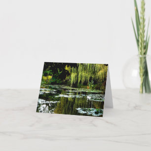 Monet's Lily Pond with Willows, Giverny, France Note Card