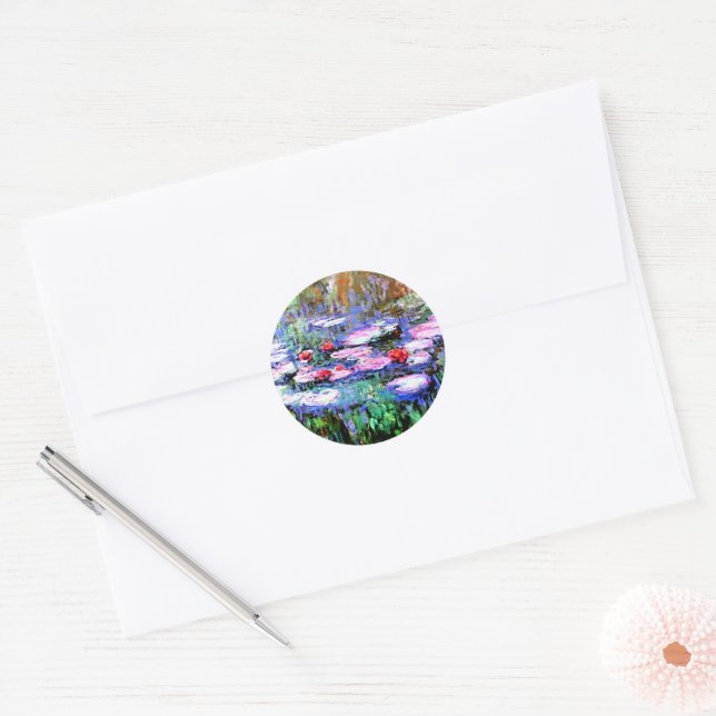 Monet's Los Nenufares Classic Round Sticker (Envelope)