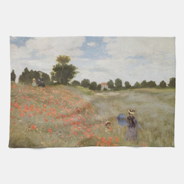 Monet's Poppy Field Tea Towel (Horizontal)