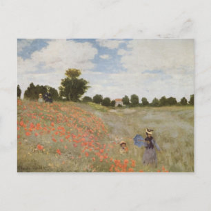 Monet's Poppy filed Postcard