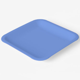 Monet's Solid Blue Color Paper Plates