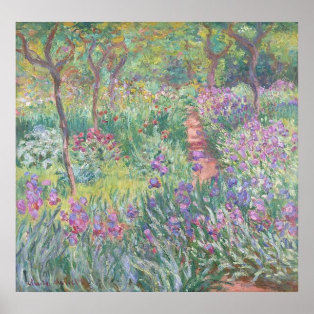 Monet's The Artist’s Garden in Giverny Poster (Front)