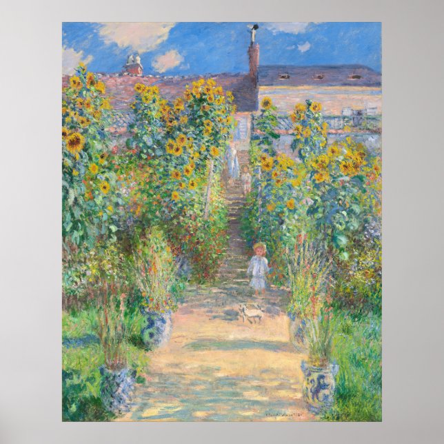Monet's The Artist's Garden at Vétheuil Poster (Front)