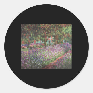 Monet'S The 'S Garden At Giverny Impressionism Classic Round Sticker
