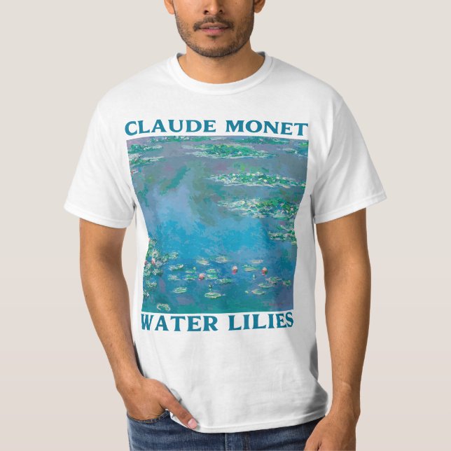 Monet's Water Lilies Modern Art Impressionism Pain T-Shirt (Front)
