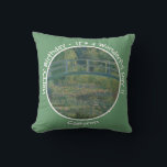 Monet's Water-Lily Pond and Footbridge Party Items Cushion<br><div class="desc">This is one of his famous paintings from his water garden at his home at Giverny. Claude Monet (1840-1826) was one of the founders of French impressionist movement. He is perhaps most noted for his paintings of lilies and water. The term Impressionism is derived from the title of his painting...</div>