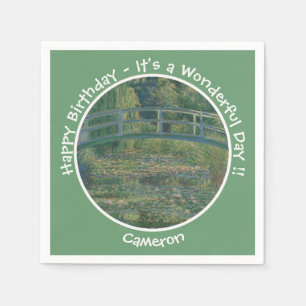 Monet's Water-Lily Pond and Footbridge Party Items Napkin