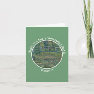 Monet's Water-Lily Pond and Footbridge Party Items Thank You Card