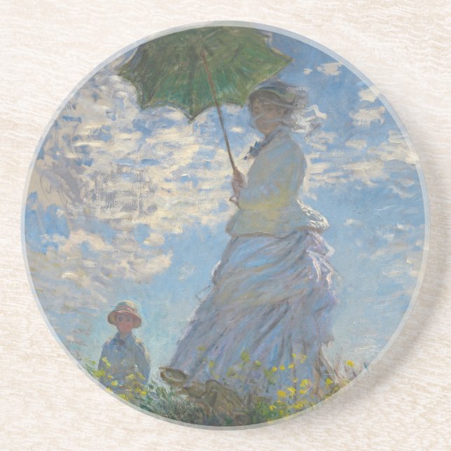 Monet's Woman with a parasol Coaster (Front)