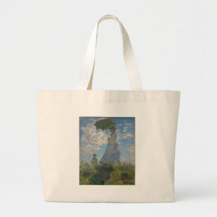Monet's Woman with a parasol Large Tote Bag