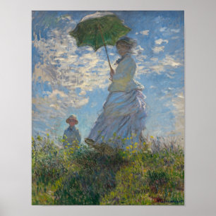 Monet's Woman with a parasol Poster