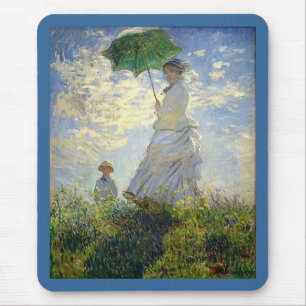 Monet's Woman with a Parasol (The Stroll / Walk) Mouse Mat