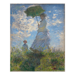 Monet's Woman with Parasol,Impressionist Landscape Photo Print