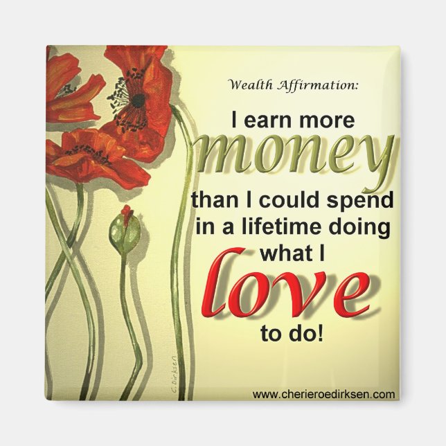 Money Affirmation Magnet (Front)