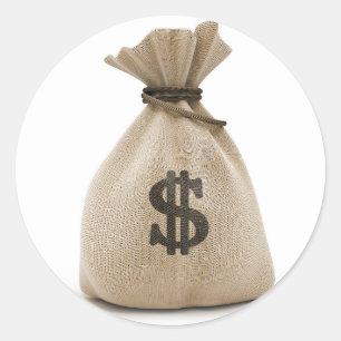 money bag classic round sticker
