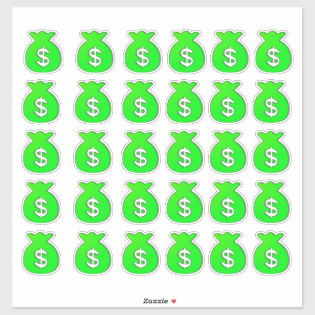 Money Bag Stickers (Sheet)