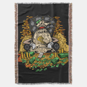 Money Bag Throw Blanket