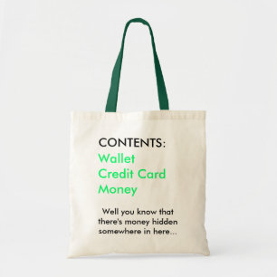 Money bag` tote bag