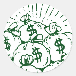 Money Bags! Classic Round Sticker