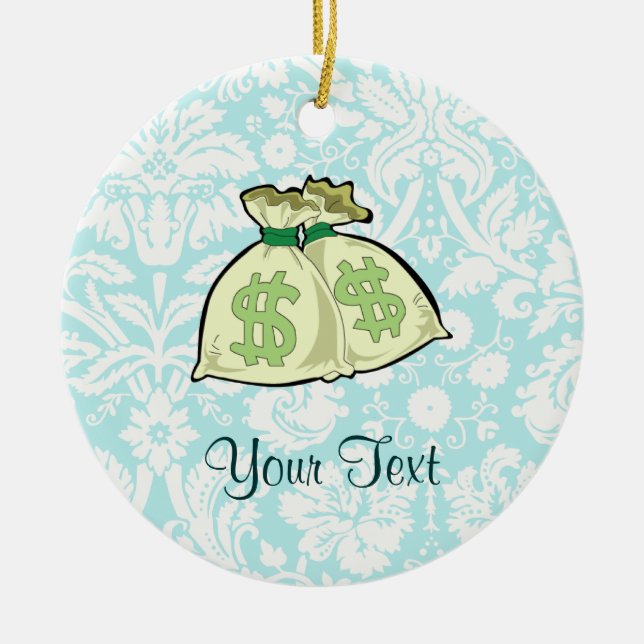 Money Bags; Cute Ceramic Tree Decoration (Front)
