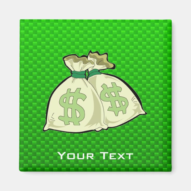 Money Bags; Green Magnet (Front)