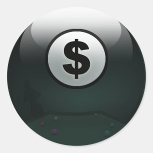 Money Ball Classic Round Sticker