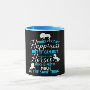 Money Can Buy Horses Blue   Mug