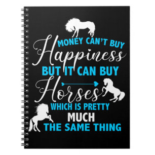 Money Can Buy Horses Blue  Notebook